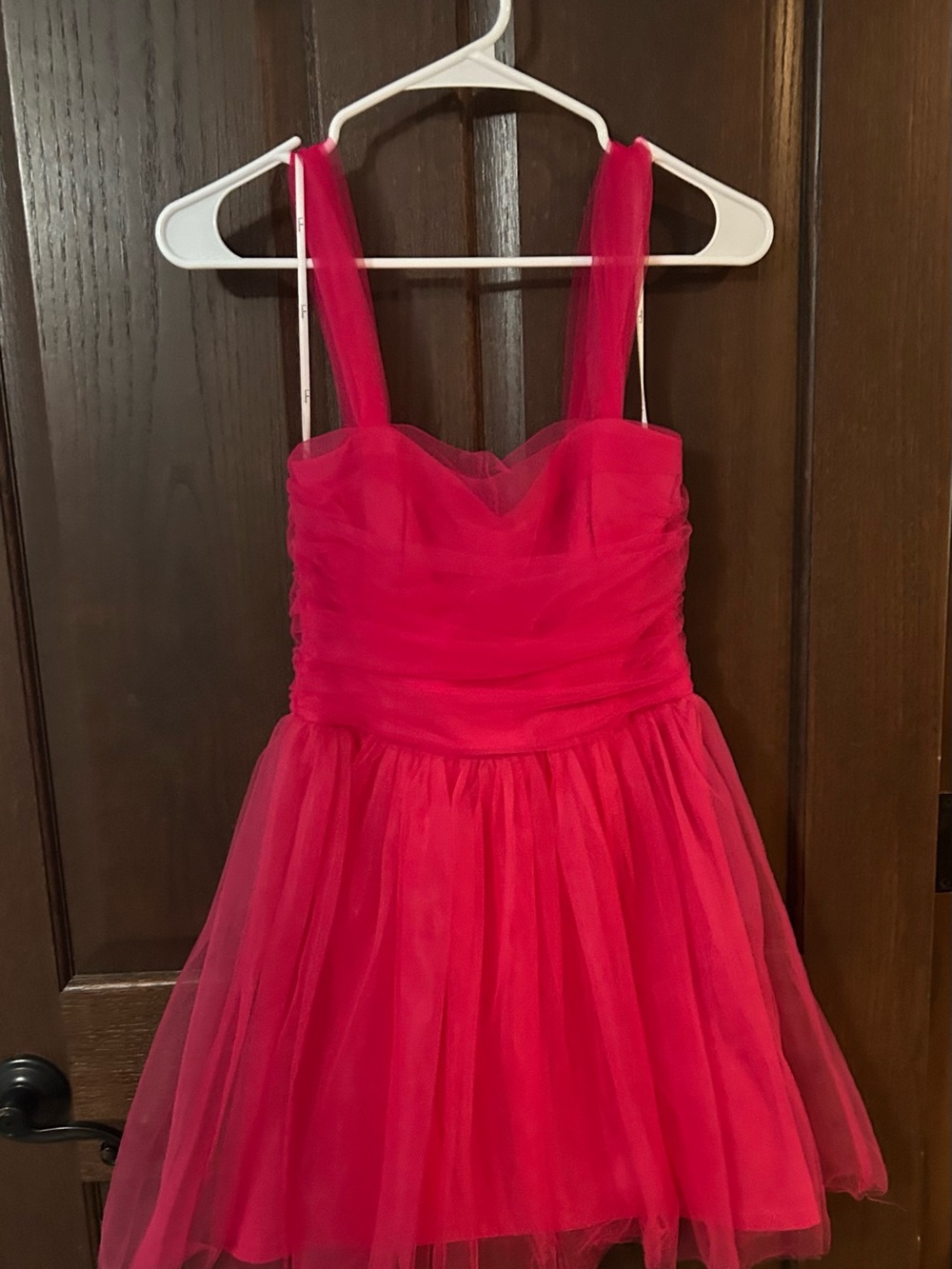 Lulu's Hot Pink Tulle Party Mini Dress